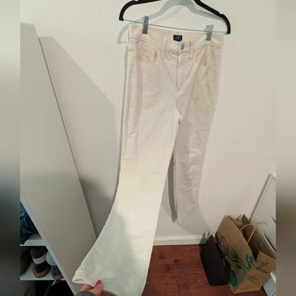 J Crew Ecru Straight Leg Corduroys Size 27 - Picture 3 of 5